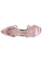 Women Nina Shoes Platforms | Ryann Icy Pink Metallic Foil With Matching Crystals High-heel Platform Sandals With Back Zip