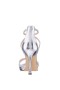 Women Nina Shoes Platforms | Ryann Silver Metallic Foil With Clear Crystals High-heel Platform Sandals With Back Zip