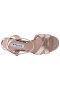 Women Nina Shoes Platforms | Shelia Taupe Metallic Shimmer Block-heel Platform Sandal With Ankle-strap