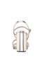 Women Nina Shoes Platforms | Steven Platino Metallic Foil With Crystal X-band Block-heel Platform Sandals With Ankle-strap