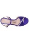 Women Nina Shoes Prom | Agnes Midnight Plum Satin With Crystals Mid-heel Sandals With Ankle-strap