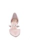 Women Nina Shoes Prom | Blair Pearl Rose Satin D'orsay Mid-heel Pumps With Crystals And Pearls Instep Strap