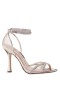 Women Nina Shoes Prom | Daniela Platino Metallic Foil High-heel Evening Sandal
