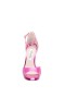 Women Nina Shoes Prom | Famia Hot Pink Metallic Stiletto Platform Sandals With Ankle-strap