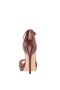 Women Nina Shoes Prom | Famia Mocha Patent Leatherette Stiletto Platform Sandals With Ankle-strap