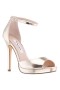 Women Nina Shoes Prom | Famia Platino Metallic Stiletto Platform Sandals With Ankle-strap