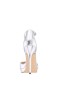 Women Nina Shoes Prom | Famia Silver Metallic Stiletto Platform Sandals With Ankle-strap