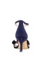 Women Nina Shoes Prom | Lisa New Navy Satin With Ruffle Mid Heel Sandals With Ankle-strap
