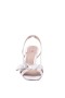 Women Nina Shoes Prom | Lizette Ivory Satin With Bow Slingback Sandals On A Mid-heel