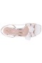 Women Nina Shoes Prom | Lizette Ivory Satin With Bow Slingback Sandals On A Mid-heel