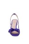 Women Nina Shoes Prom | Lizette Midnight Plum Satin With Bow Slingback Sandals On A Mid-heel