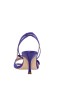 Women Nina Shoes Prom | Lizette Midnight Plum Satin With Bow Slingback Sandals On A Mid-heel