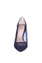 Women Nina Shoes Prom | Nalia New Navy Mesh With Faceted Crystals High-heel Pumps