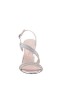 Women Nina Shoes Prom | Sabetha Silver Suedette Crystal Block-heel Dressy Sandal