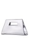 Women Nina Shoes Prom | Savonna Silver Ut Out Handle Trapezoid Clutch