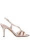 Women Nina Shoes Prom | Valley Platino Metallic Glaze High-heel Slingback Sandals