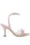 Women Nina Shoes Prom | Veruca Nude Glitter Net High-heel Strappy Sandals With Ankle-strap