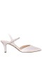 Women Nina Shoes Pumps | Billie Ivory Satin Slingback Pumps With Crystal Straps