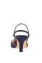 Women Nina Shoes Pumps | Billie Navy Satin Elastic Slingback Pumps With Crystal Straps