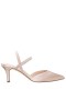 Women Nina Shoes Pumps | Billie Pearl Rose Satin Slingback Pumps With Crystal Straps