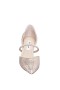 Women Nina Shoes Pumps | Brystol Champagne Glitter Mesh With Crystal Band Mid-heel D'orsay Pumps