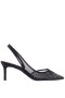 Women Nina Shoes Pumps | Nazaria Black Sling Back Mid-heel Pumps
