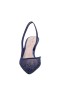 Women Nina Shoes Pumps | Nazaria New Navy Sling Back Mid-heel Pumps