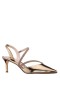 Women Nina Shoes Pumps | Nela Bronze Metallic Glaze Sling Back Pumps With Asymmetrical Rhinestone Bands