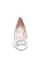 Women Nina Shoes Pumps | Neya Ivory Satin Mid-heel Pumps With Jeweled Buckle