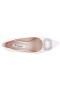 Women Nina Shoes Pumps | Neya Ivory Satin Mid-heel Pumps With Jeweled Buckle