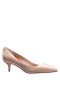 Women Nina Shoes Pumps | Nina50 Latte Patent Leatherette Pointed-toe Kitten Heel Pumps
