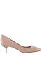 Women Nina Shoes Pumps | Nina50 Latte Patent Leatherette Pointed-toe Kitten Heel Pumps