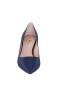 Women Nina Shoes Pumps | Nina50 Navy Satin Pointed-toe Kitten-heel Pumps