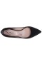 Women Nina Shoes Pumps | Nina50 True Black Suedette Pointed-toe Kitten-heel Pumps