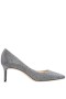 Women Nina Shoes Pumps | Nina60 Charcoal Metallic Textured Mid-heel Classic Pump