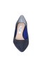Women Nina Shoes Pumps | Nina60 Navy Metallic Textured Mid-heel Classic Pump