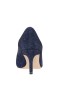 Women Nina Shoes Pumps | Nina60 Navy Metallic Textured Mid-heel Classic Pump