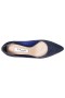 Women Nina Shoes Pumps | Nina60 Navy Metallic Textured Mid-heel Classic Pump