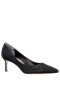 Women Nina Shoes Pumps | Nina60 Noir Metallic Textured Mid-heel Classic Pump