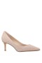 Women Nina Shoes Pumps | Nina60 Nude Glitter Net Mid-heel Classic Pump
