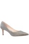 Women Nina Shoes Pumps | Nina60 Steel Metallic Textured Mid-heel Classic Pump