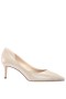 Women Nina Shoes Pumps | Nina60 Taupe Metallic Suedette Mid-heel Classic Pump