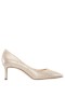 Women Nina Shoes Pumps | Nina60 Taupe Metallic Suedette Mid-heel Classic Pump