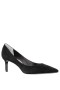 Women Nina Shoes Pumps | Nina60 True Black Suedette Mid-heel Classic Pump