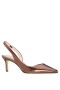 Women Nina Shoes Pumps | Nina60s Bronze Metallic Glaze Mid-heel Slingback Pumps