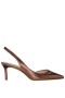 Women Nina Shoes Pumps | Nina60s Bronze Metallic Glaze Mid-heel Slingback Pumps