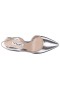 Women Nina Shoes Pumps | Nina60s Silver Metallic Glaze Mid-heel Slingback Pumps