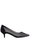 Women Nina Shoes Pumps | Sofie Black Mesh With Faceted Crystals Kitten-heel Pumps