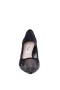 Women Nina Shoes Pumps | Sofie Black Mesh With Faceted Crystals Kitten-heel Pumps