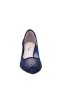 Women Nina Shoes Pumps | Sofie New Navy Mesh With Faceted Crystals Kitten-heel Pumps